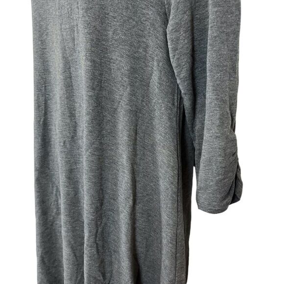 Garnet Hill Gray Jersey Knit Oversized Loose Top Casual Longline Lagenlook M - Picture 9 of 16